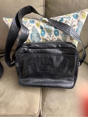 Superdry Black Embossed Logo Messenger Bag